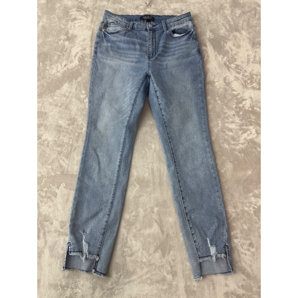Judy Blue High Rise Skinny Jeans Light Wash Step Hem Distressed JB88609 11/30